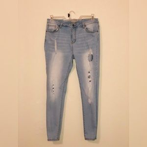Light Blue Destressed Jeans